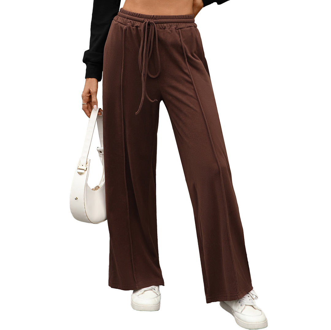 Pleated casual pants for women in high-quality material with elastic waist Lune London