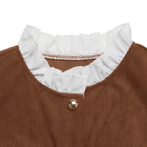 Midi dress for women with elegant button placket, 4 piece pockets and classic collar Lune London