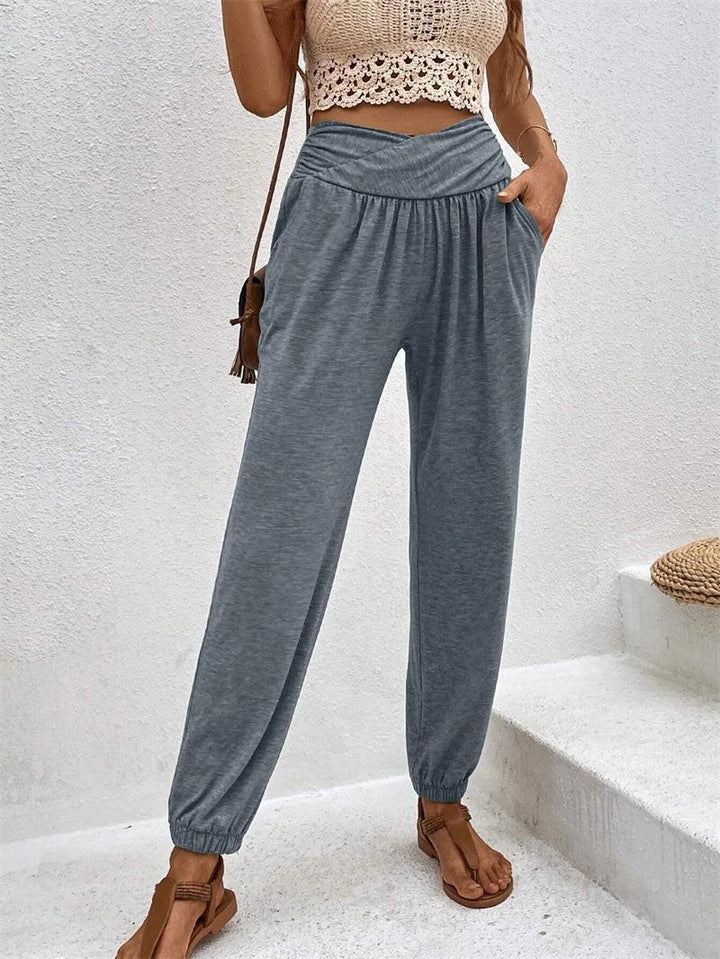 Lune London high-waisted elegant leisure pants for women with side pockets