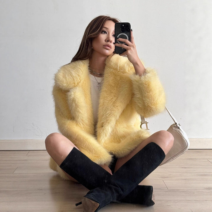 Ladies Luxury Faux Fur Jacket Lune London