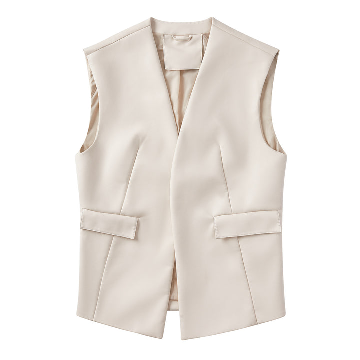 Transitional women's leather vest in high quality Lune London