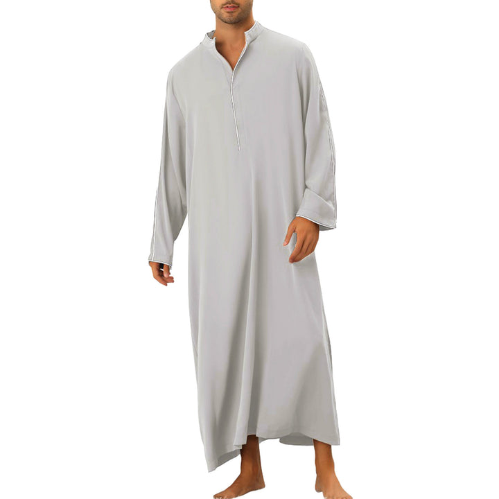 Men's high-tech kaftan with sporty high collar and elegant contrasting details Lune London