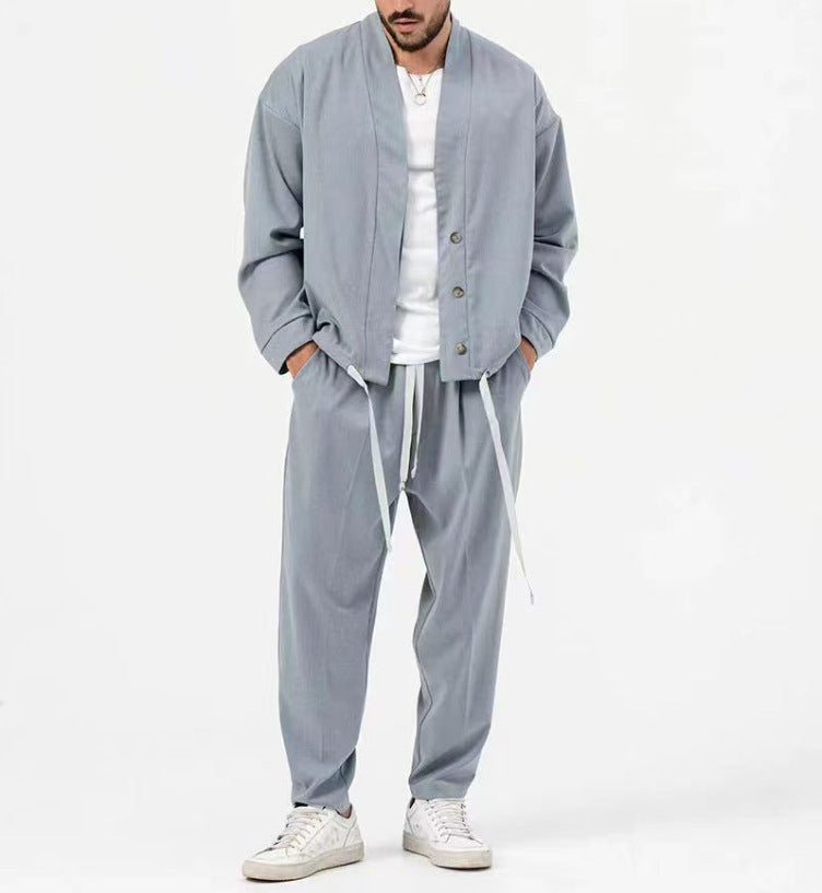 Men's stylish lightweight shirt jacket and casual pants Lune London