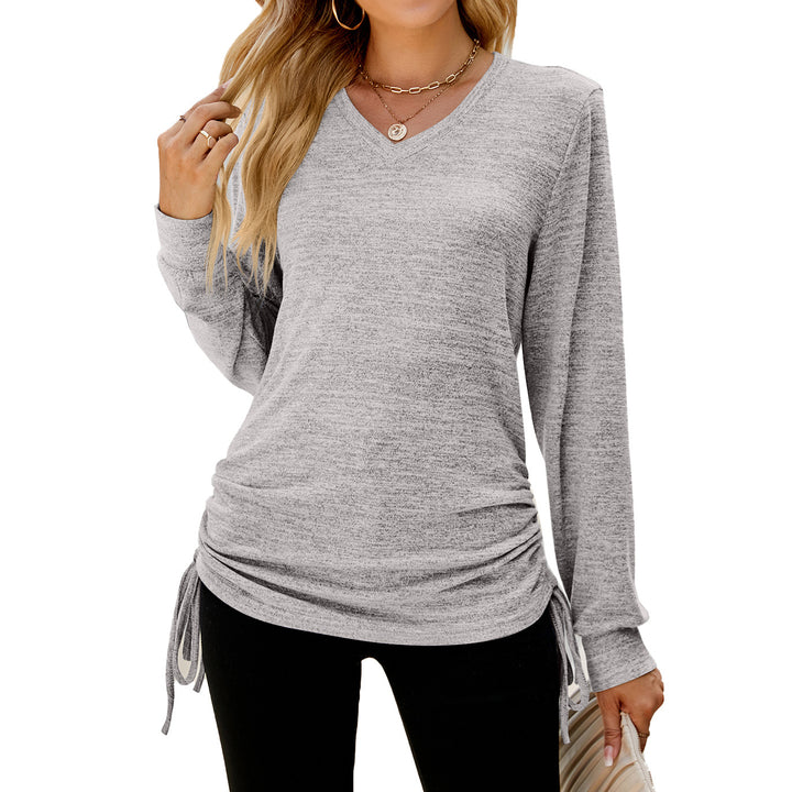 Women Long Sleeve T-shirt with Adjustable Waist Lune London
