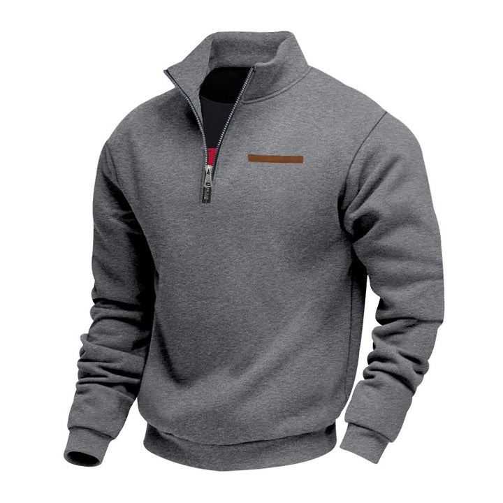 Men's trendy hoodie with half-zip and high-quality details Lune London