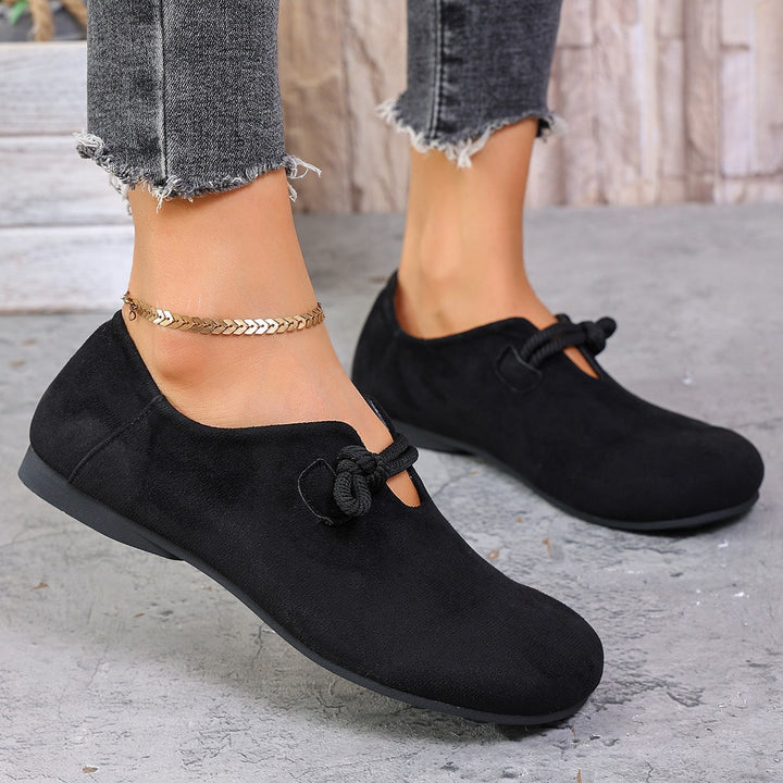 Ladies Loafers Suede Details Lune London