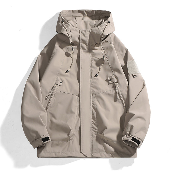 Women's waterproof outdoor jacket with adjustable hood and breathable inserts Lune London