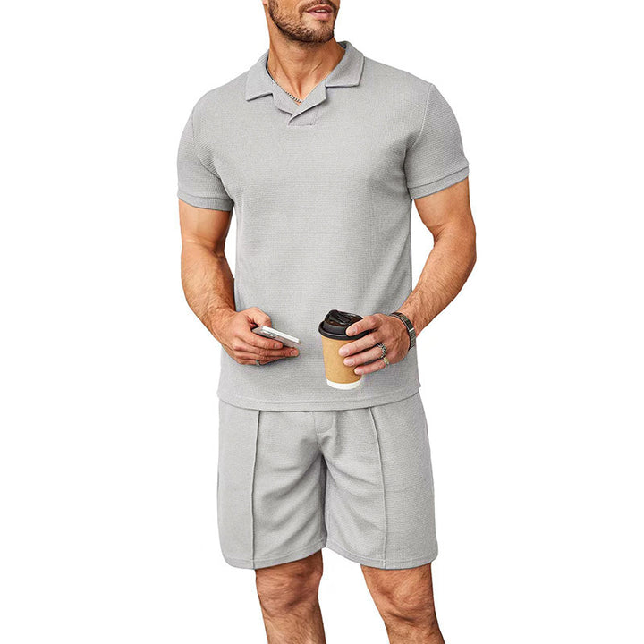 Lune London men's leisure polo and shorts set in breathable material