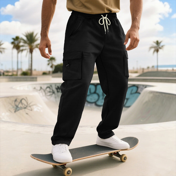 Comfortable cargo jogger pants for men with practical side pockets Lune London
