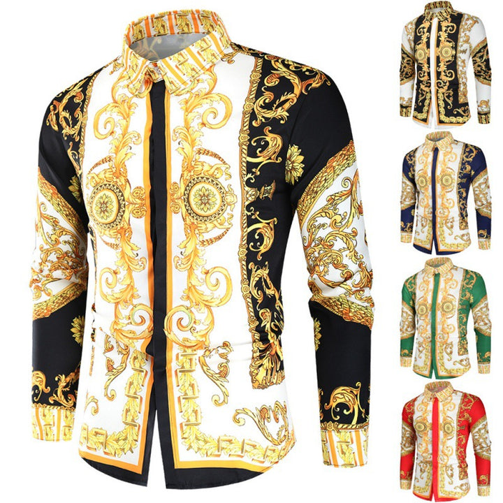 Luxury shirt for men with an impressive baroque pattern Lune London