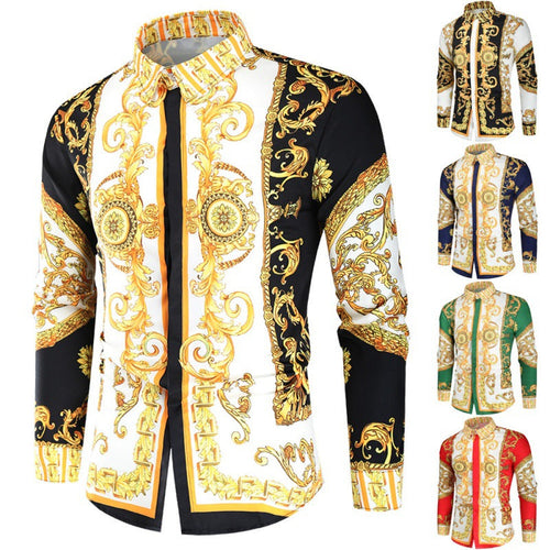 Men's Luxury Shirt with Impressive Baroque Pattern Lune London