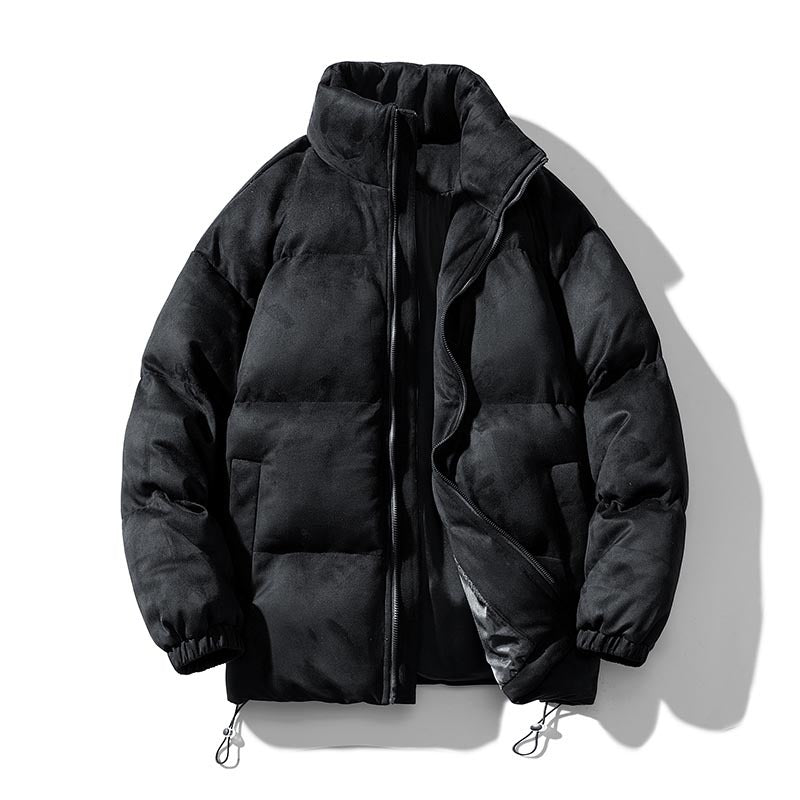 Ladies winter quilted jacket with high collar and versatile pockets Lune London