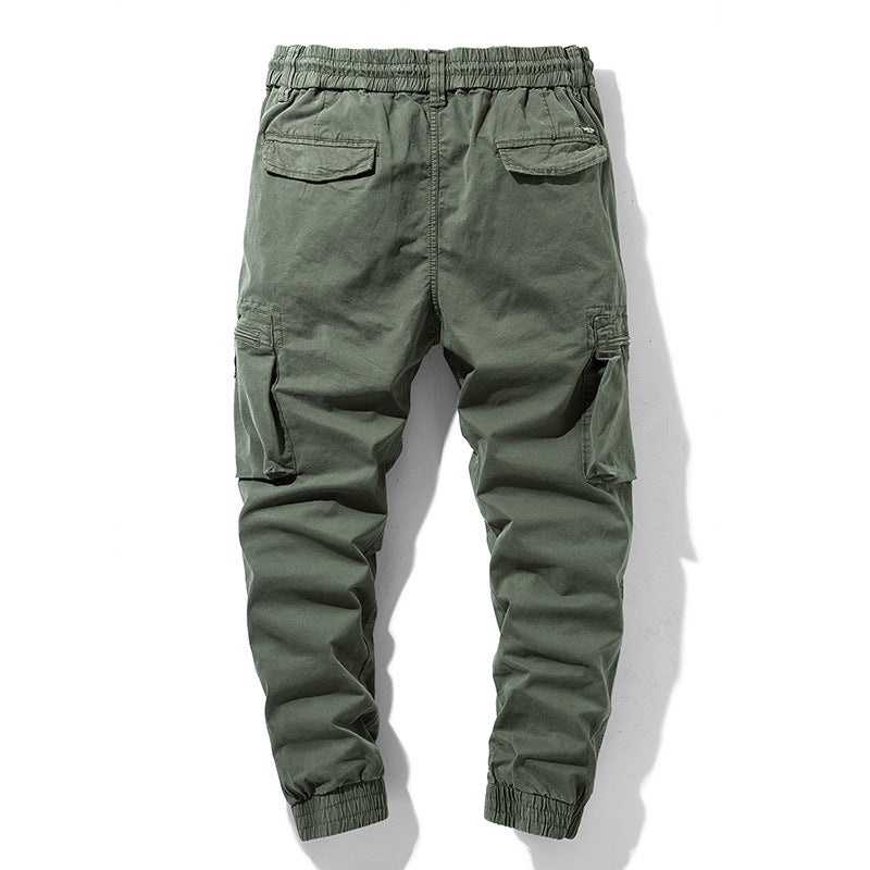 Men's cargo pants with practical side pockets and elastic waistband Lune London