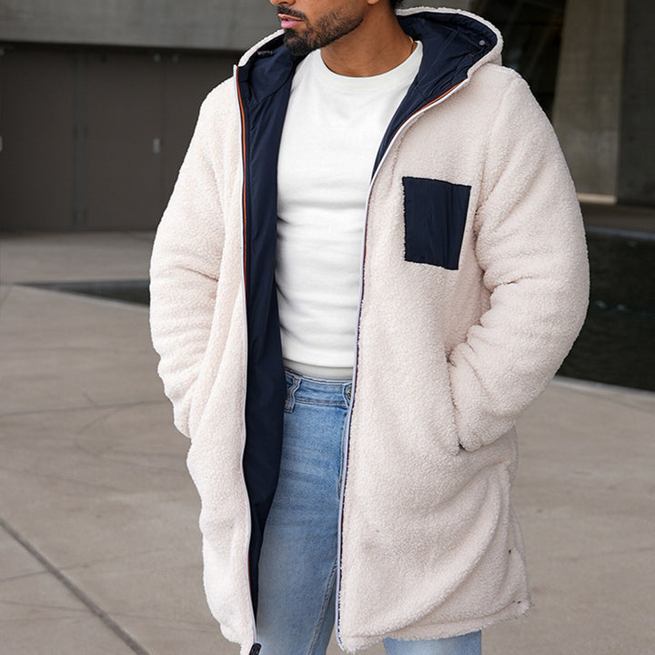 Reversible winter jacket for men with fleece lining Lune London