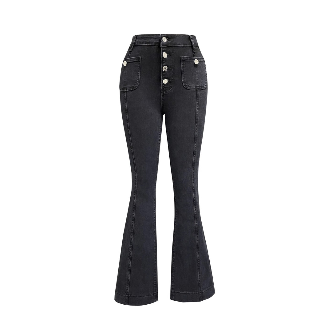 Ladies High-Waist Flared Pants Lune London