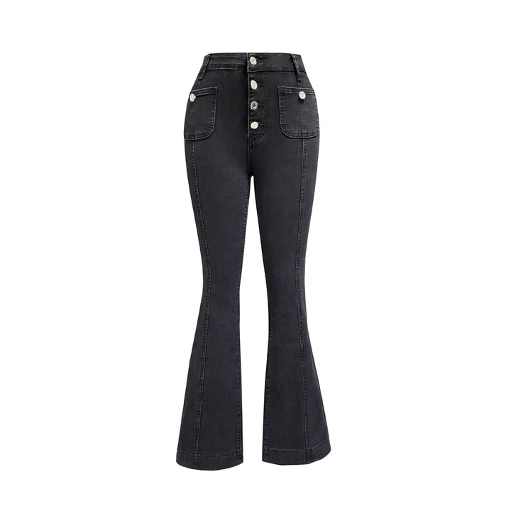 Ladies High-Waist Flared Pants Lune London