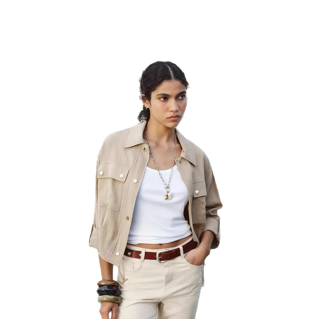 Women oversized lightweight jacket with practical pockets Lune London