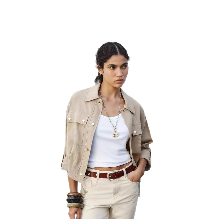 Women oversized lightweight jacket with practical pockets Lune London