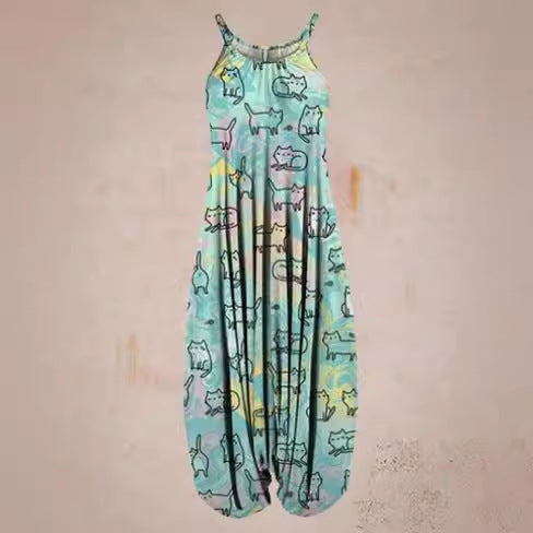 Women's jumpsuit with chic astrological print and style