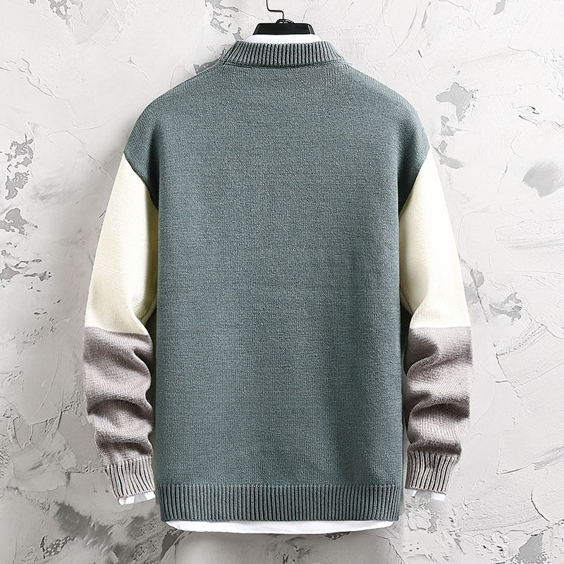 High-quality turtleneck sweater for men with a modern geometric design Lune London