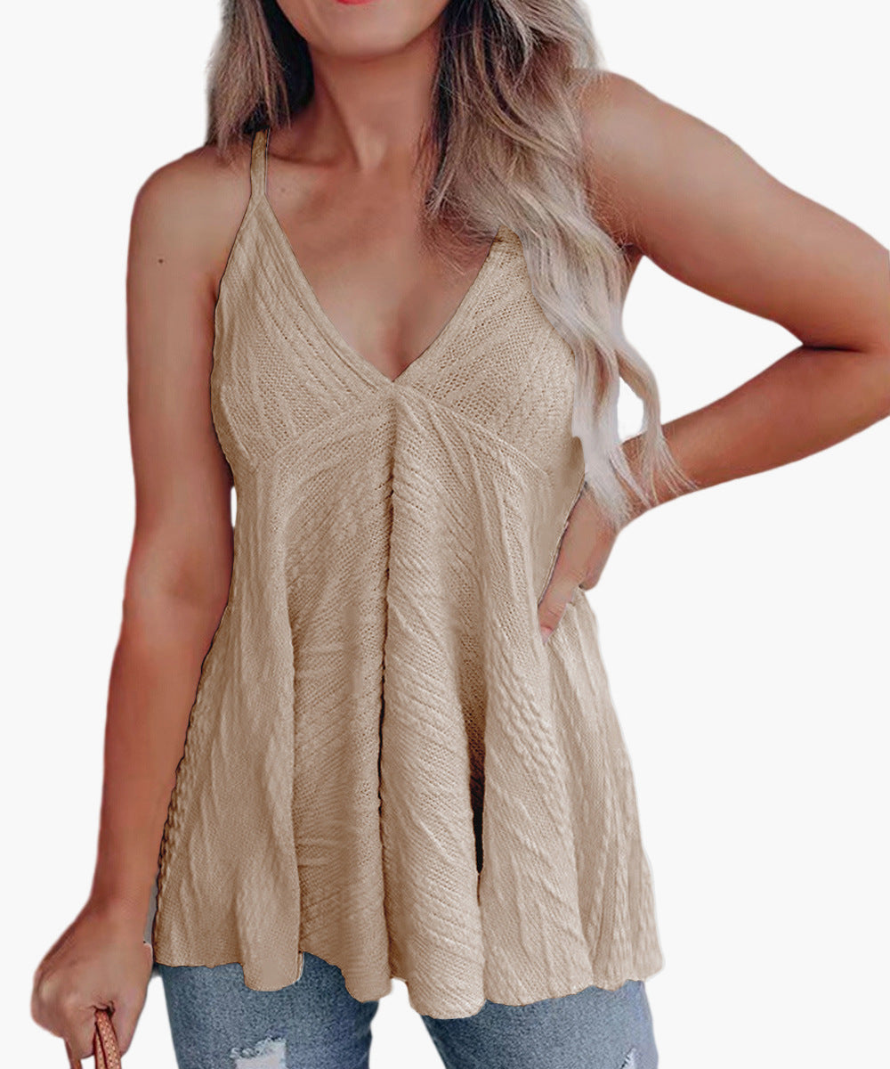 Women casual frill top with V-neck Lune London