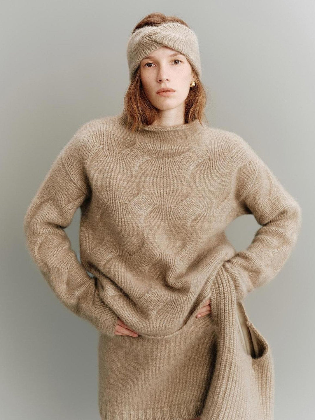 Pull surdimensionné en mohair Chic & Stil pour femmes