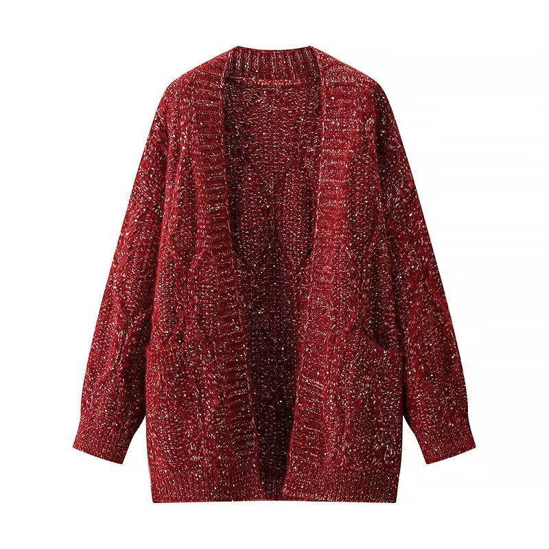 Cardigan en tricot chunky pour femmes avec poches pratiques Chic & Stil