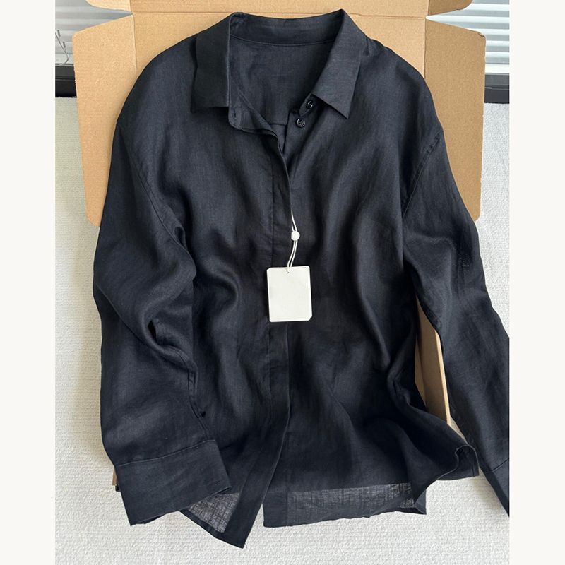 Ladies Lightweight Blouse Made of Breathable Linen with Casual Cut Lune London