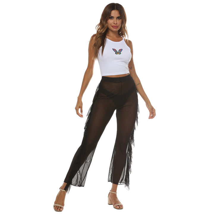 Women Transparent Mesh Beach Pants Lune London