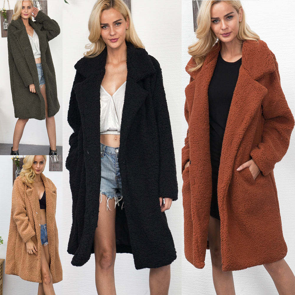 Women's Teddy coat with elegant lapels and soft inner lining Lune London