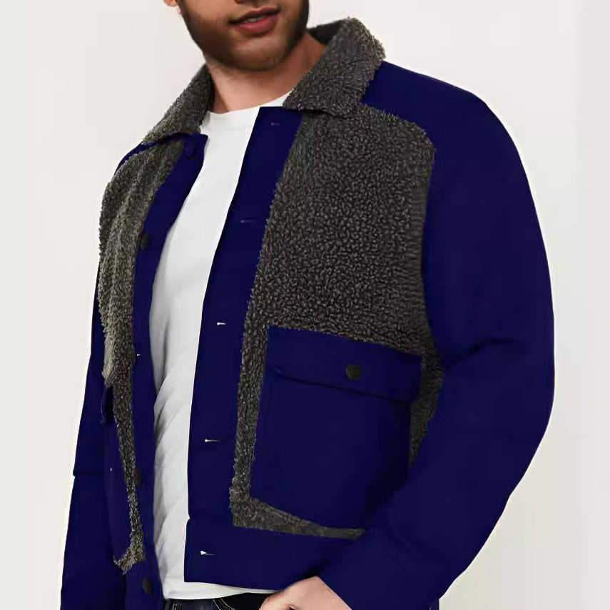 Versatile and stylish men's outer jacket with faux fur elements Lune London