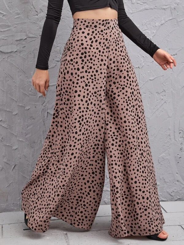 Lune London polka dot wide leg Palazzo pants for women