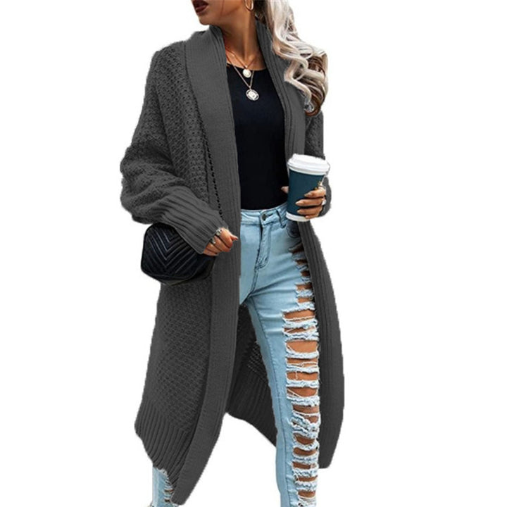 Ladies Large knitted cardigan with front opening and long sleeves Lune London