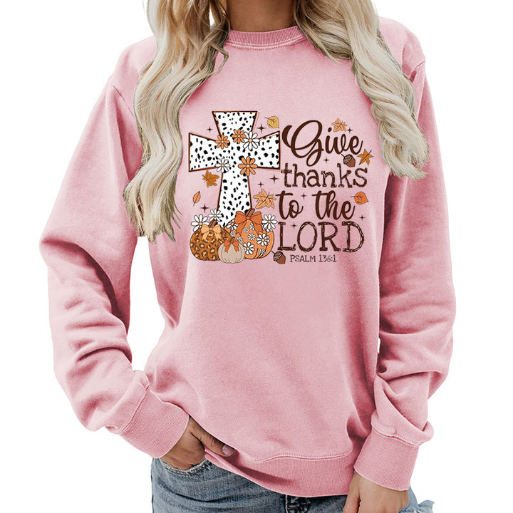 Sweat-shirt pour femmes avec impression croisée créative et design automnal Chic & Stil