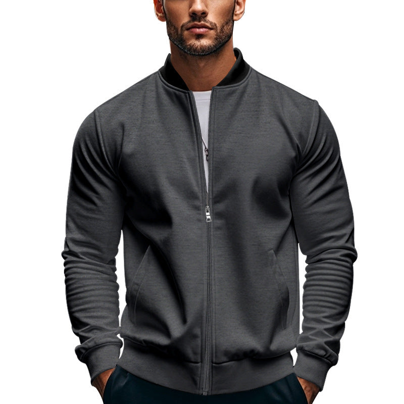 Sporty bomber jacket for men with zipper and elastic cuffs Lune London