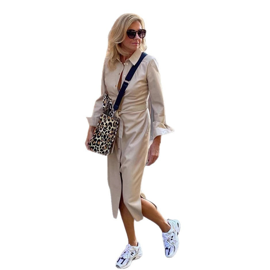 Robe chemise élégante pour femmes avec coupe ajustée et détails à la mode Chic & Stil