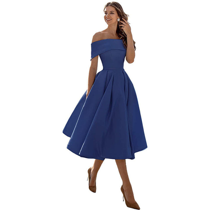 Lune London | Casual Fashion Satin Cocktail Dress Strapless