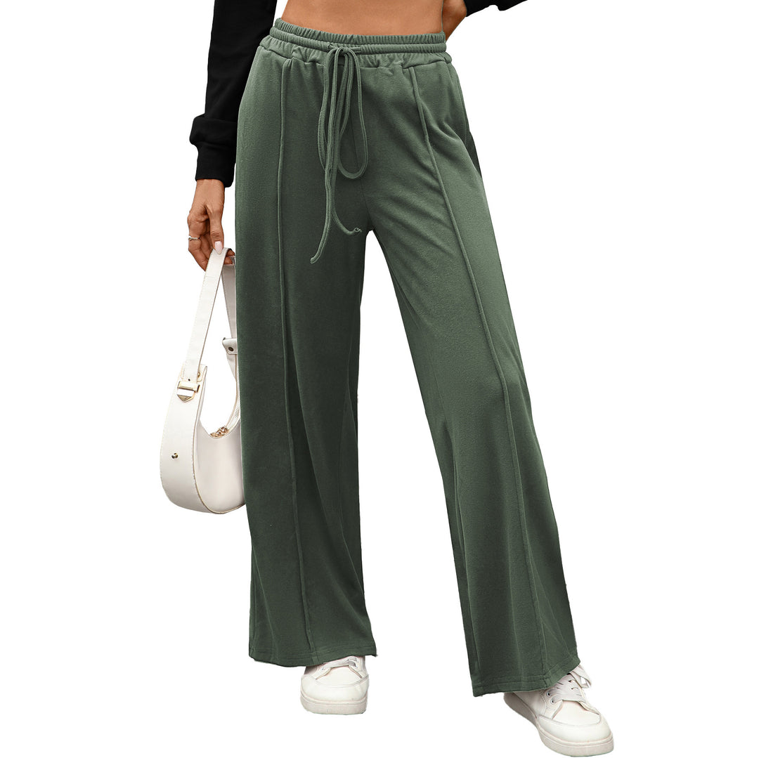 Pleated casual pants for women in high-quality material with elastic waist Lune London