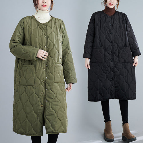 Lune London | Padded Jacket - Oversized Fit - Long Length - With Hood and Zipper