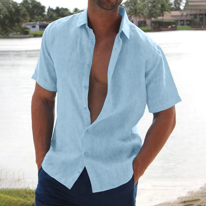 Men's Light Casual Loose Fit Short Sleeve Shirt Lune London