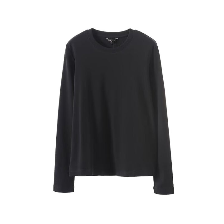 Long-sleeve T-shirt for women in breathable cotton blend with modern cut Lune London