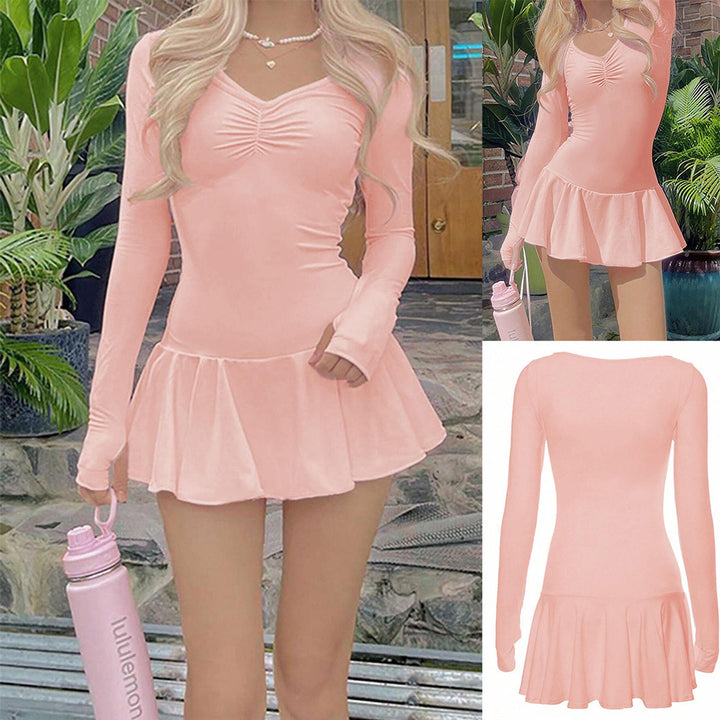 Lune London gathered skater dress for women