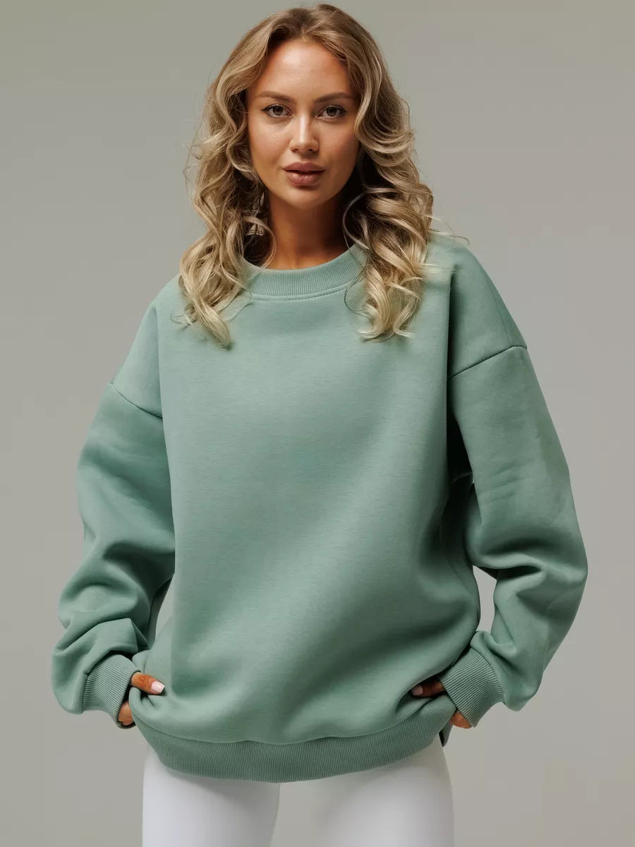 Women's casual sweatshirt with wide shoulders and soft lining Lune London