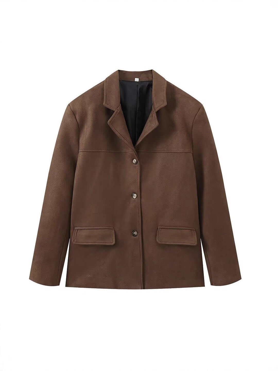 Lune London faux leather elegant jacket for women with patch pockets