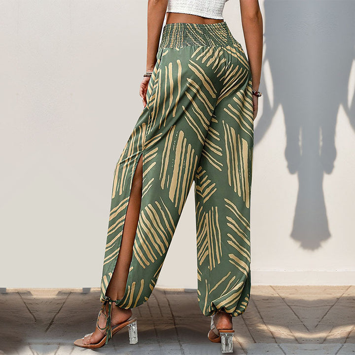 Women Boho Wide Leg Pants Lune London