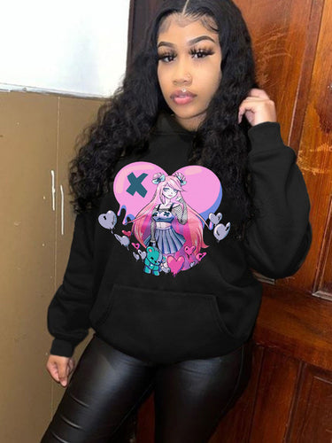 Women's hoodie with graphic print Lune London