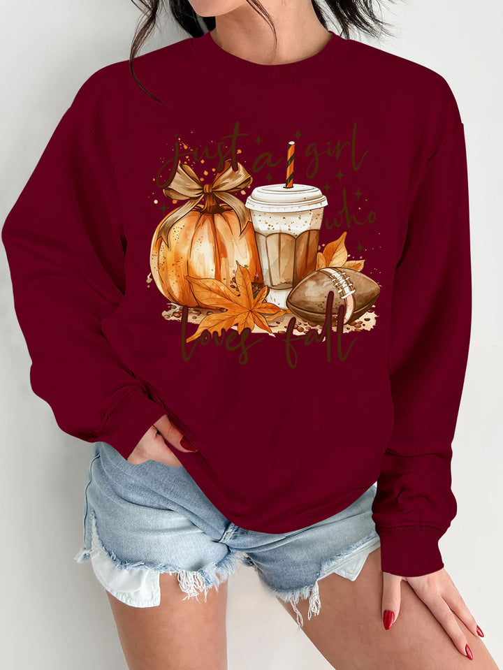 Sweatshirt pour femmes avec motif d'automne et impression inspirante Chic & Stil