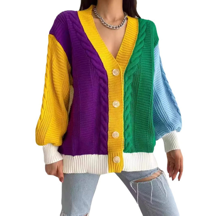 Ladies colorful vest with braided details Lune London