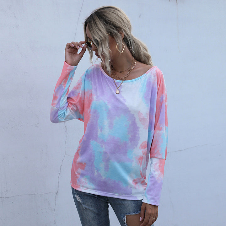 Casual women's top with loose fit and relaxed design with off-the-shoulder Lune London