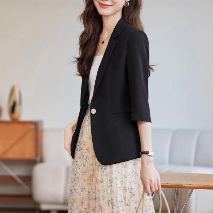 Veste de blazer à la mode pour femmes avec demi-manches Chic & Stil